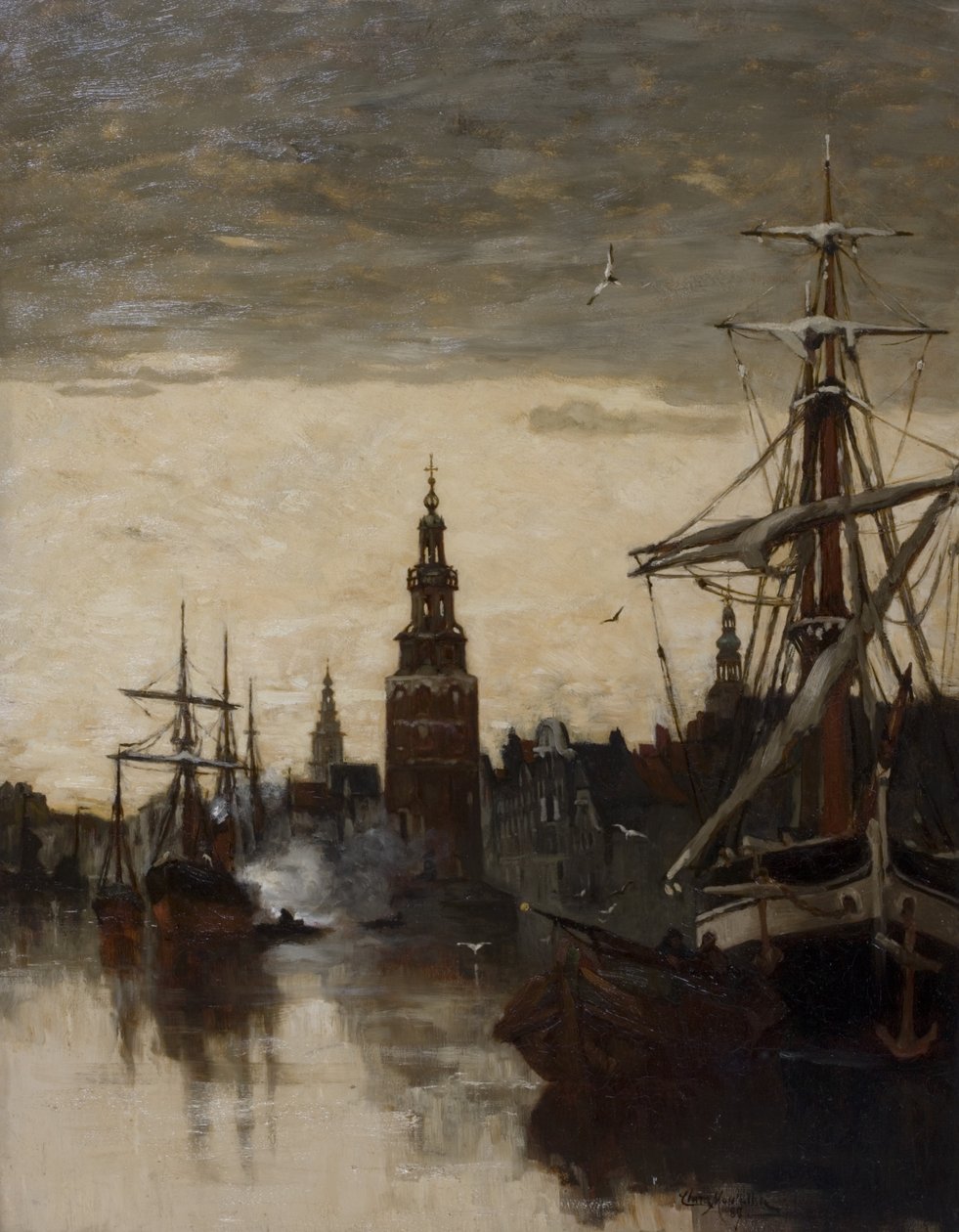 Vanha Vartiotorni, Amsterdam tekijältä Clara Montalba