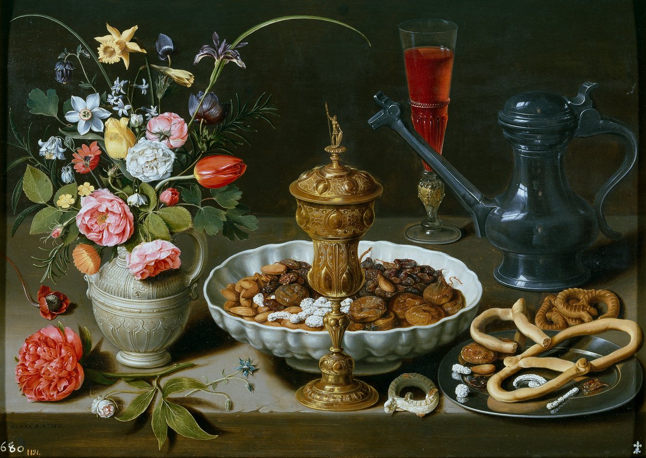 Nature morte - Asetelma - Clara Peetersin (1594-1658) maalaus tekijältä Charlotte Evans