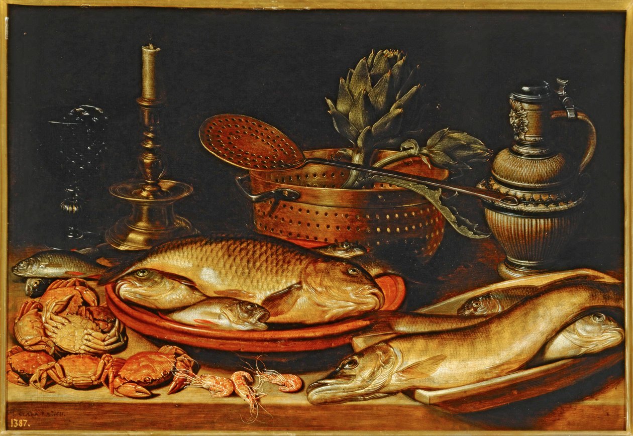 Still-elämä kalojen kanssa ... tekijältä Clara Peeters