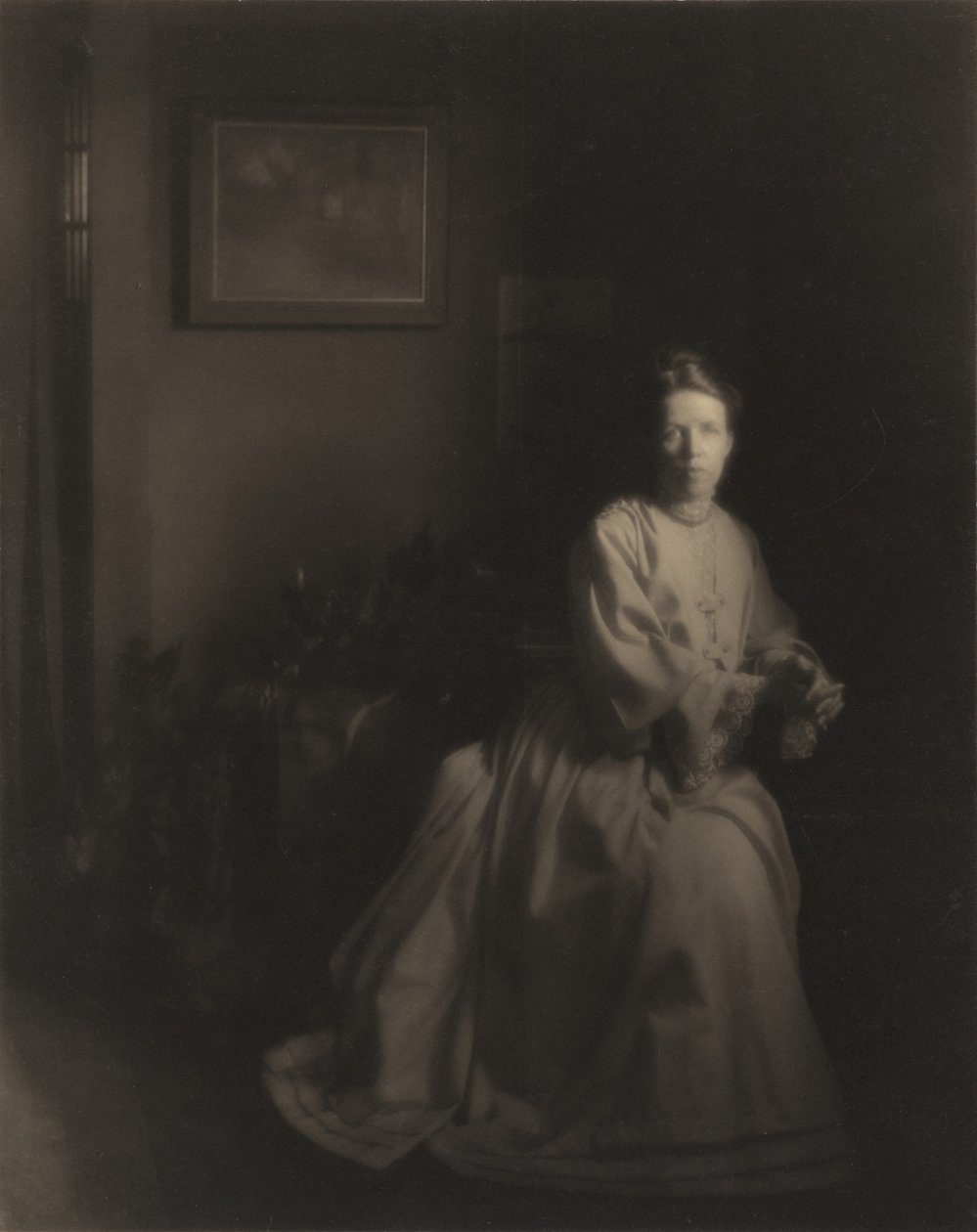 Rouva White - Studiossa,1907, painettu noin 1920-luvulla (kuva). tekijältä Clarence Henry White