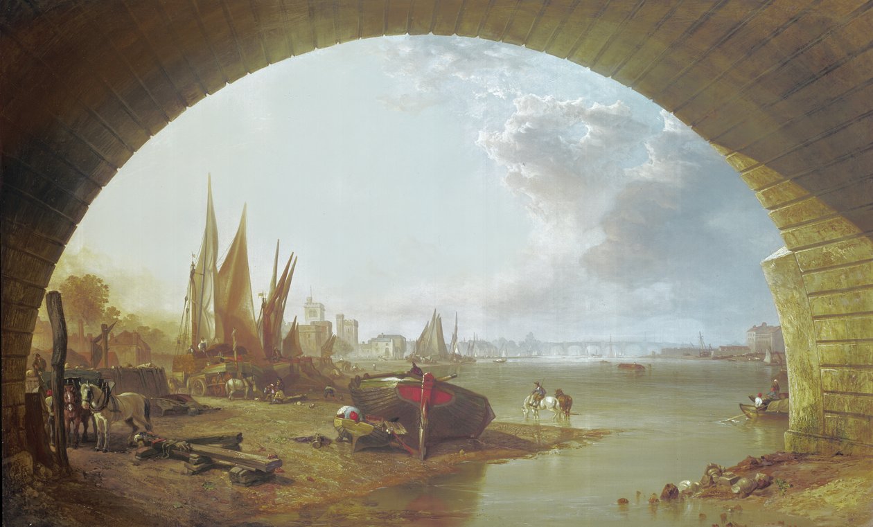 Old Vauxhall Bridge, Lontoo tekijältä Clarkson Frederick Stanfield