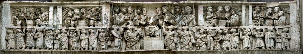 Constantine jakaa rahaa Liberalitasille. Yksityiskohta Konstantinuksen kaaresta, 312-3 tekijältä Classical Antiquities