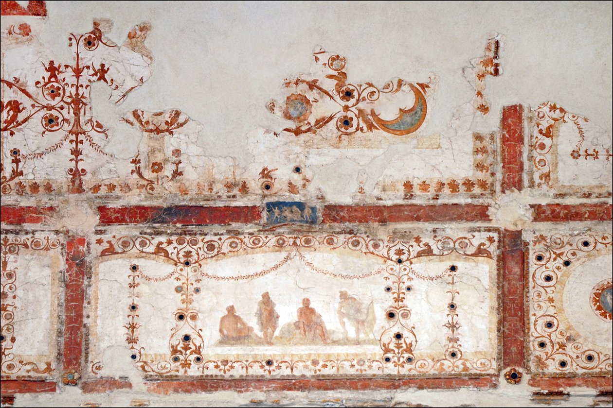 Yksityiskohta koristeesta Domus Aureassa Roomassa, 64-68 AC tekijältä Classical Antiquities