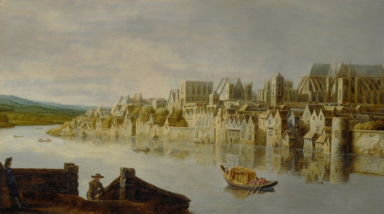 Thames Westminsterin portailla tekijältä Claude de Jongh