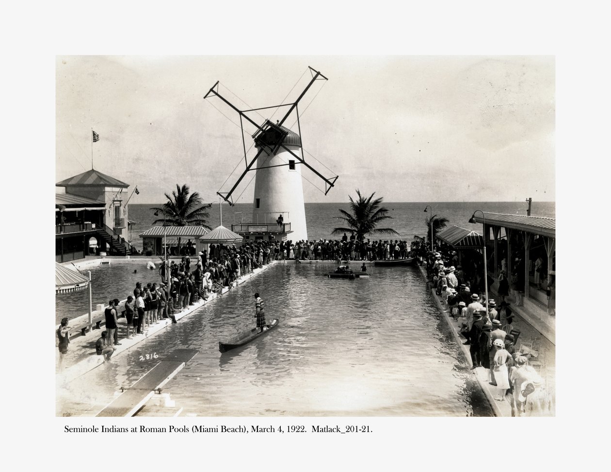 Seminole Indians at Roman Pools, Miami Beach, 4. maaliskuuta 1922 tekijältä Claude C. Matlack