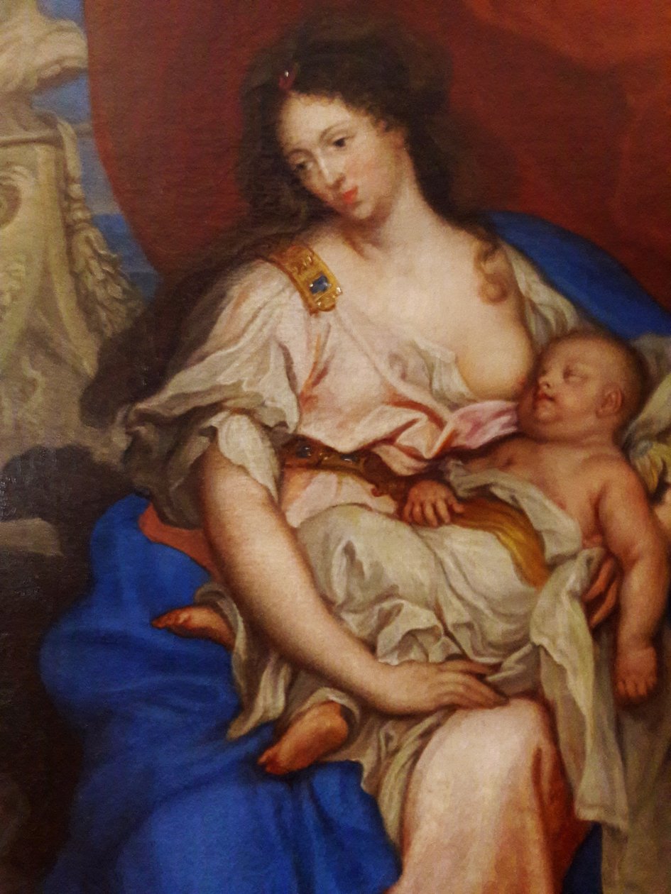 Porträt der Königin Marie Casimire und ihren Kindern tekijältä Claude Callot