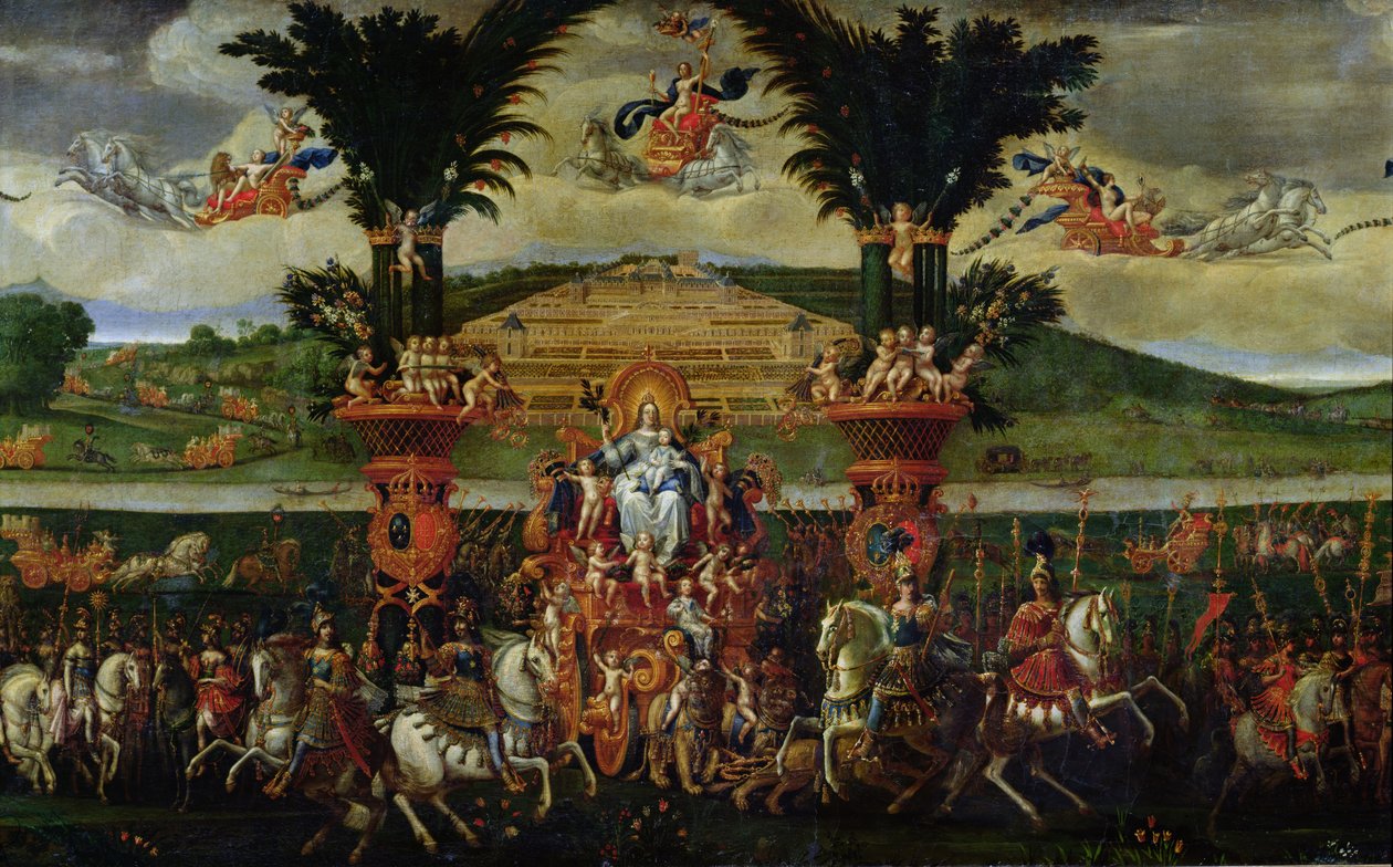 Maa, yksityiskohta keskeltä, noin 1640-41. tekijältä Claude Deruet