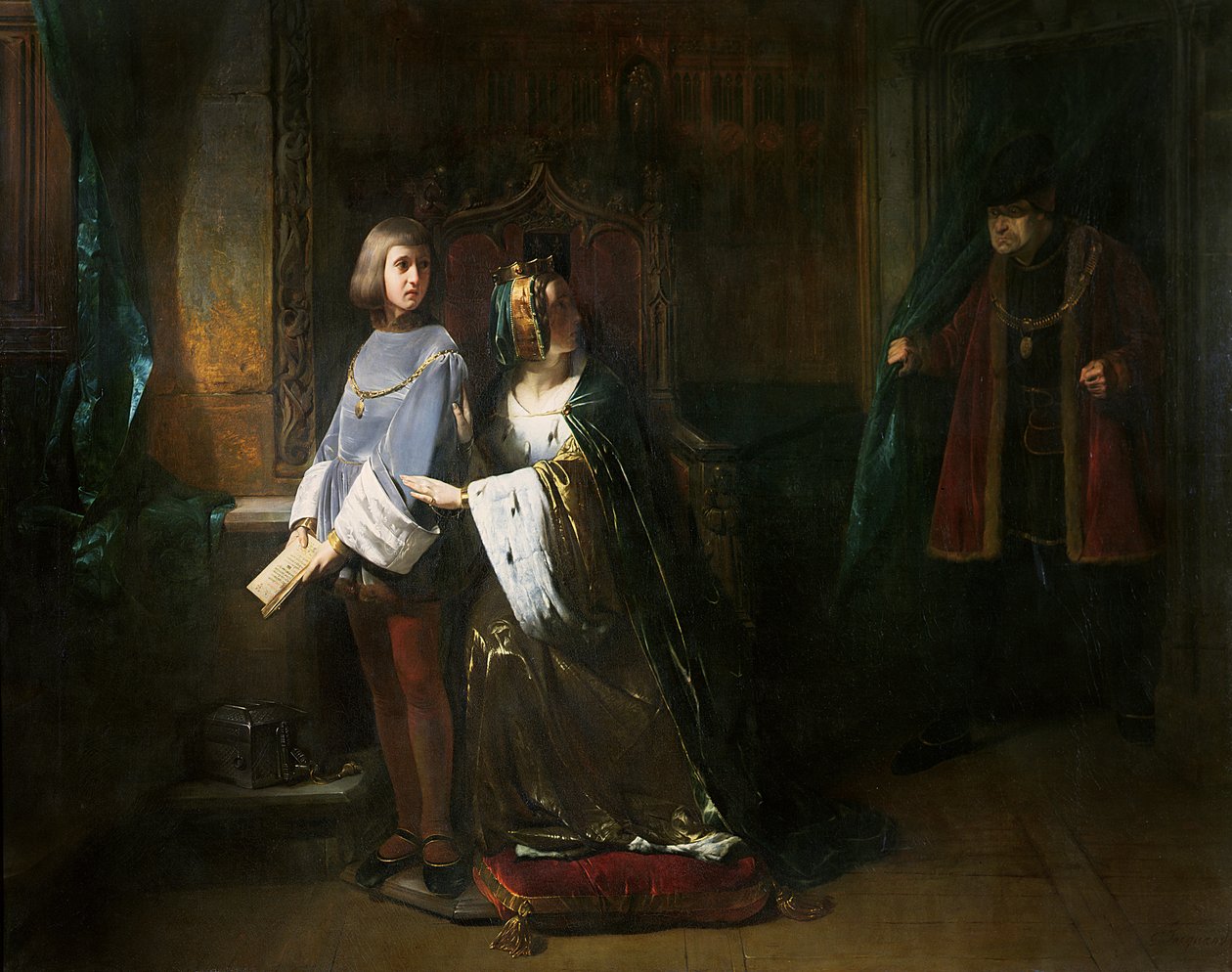 Ranskan Ludvig XI yllätti kuningattaren ohjeistamassa Dauphinia vastoin tahtoaan tekijältä Claude Jacquand