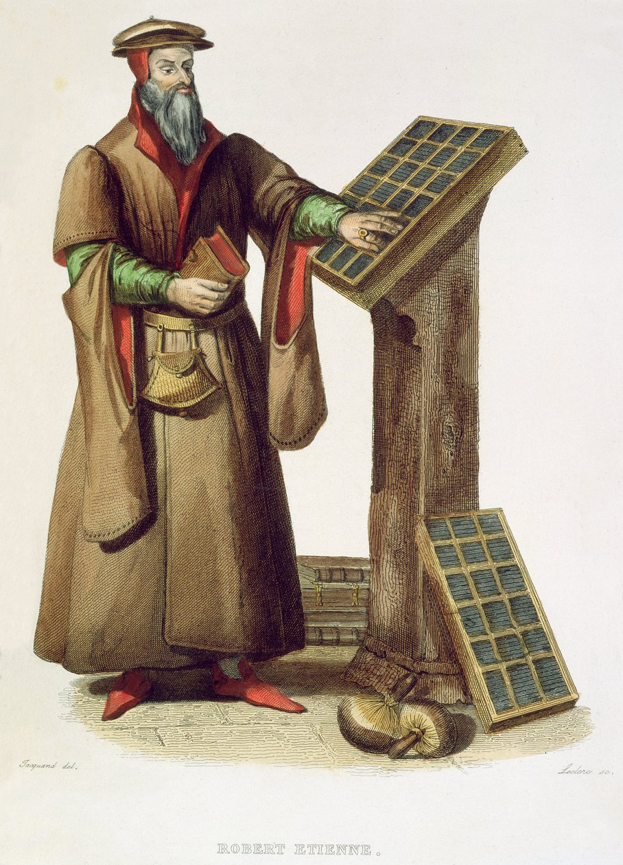 Robert Estienne, 1841 (värikaiverrus) tekijältä Claude Jacquand