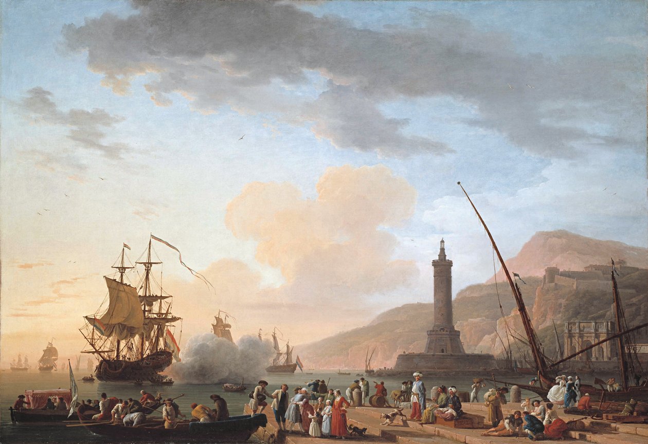 Satama Sunset Portuguêsissa tekijältä Claude Joseph Vernet