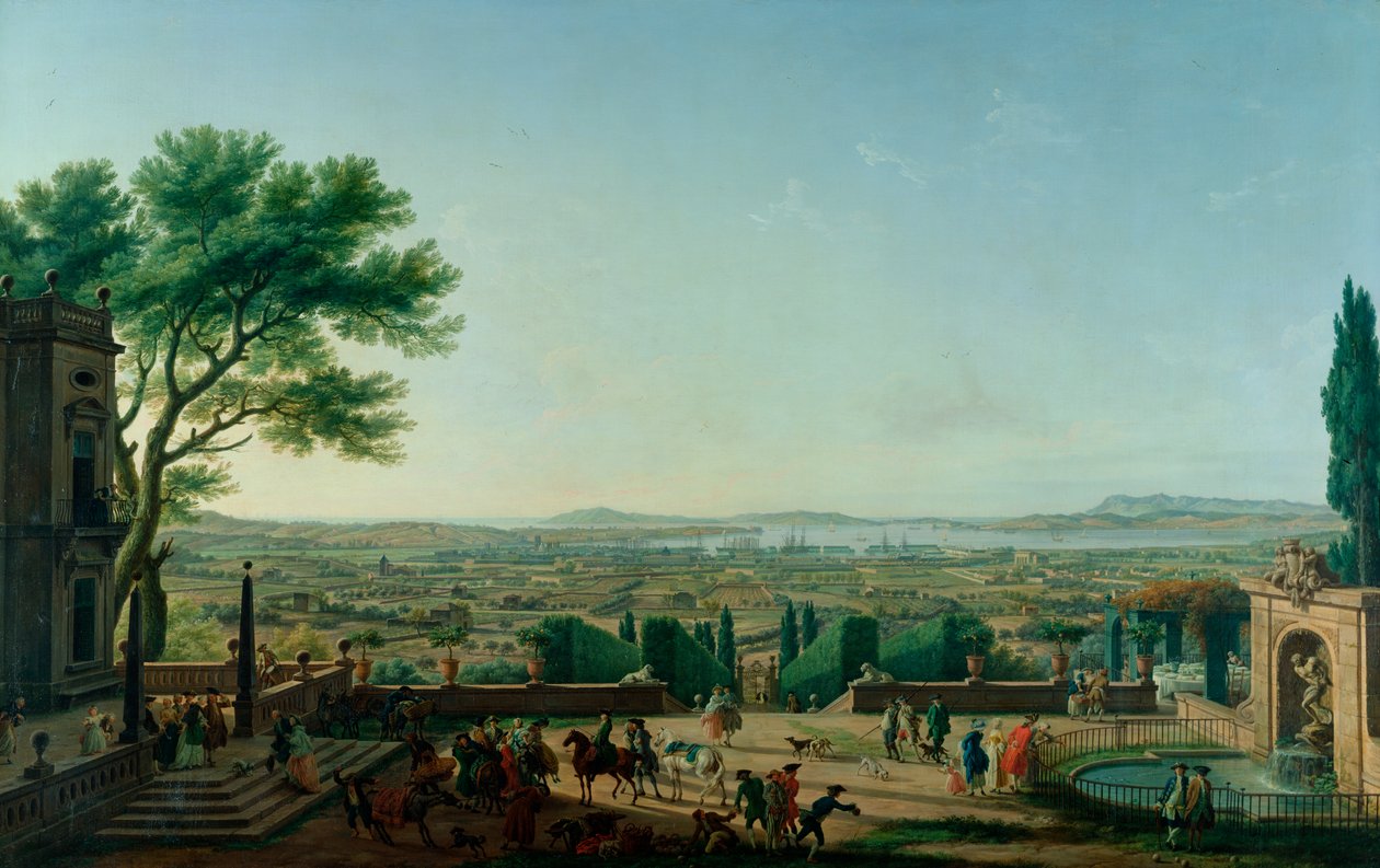 Toulonin kaupunki ja satama, 1756 tekijältä Claude Joseph Vernet