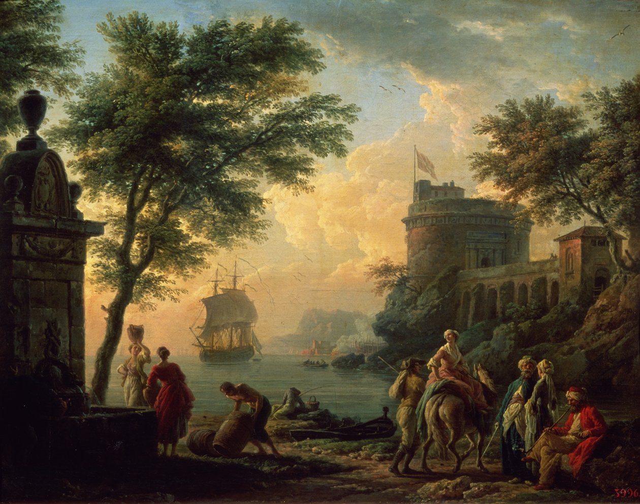 Satama, 1763 tekijältä Claude Joseph Vernet