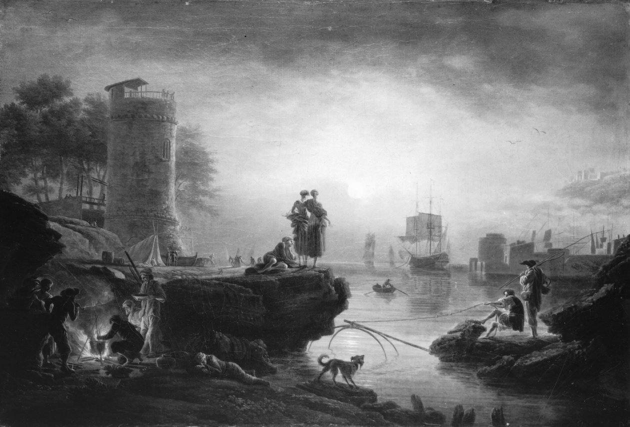 Satama auringonlaskun aikaan tekijältä Claude Joseph Vernet