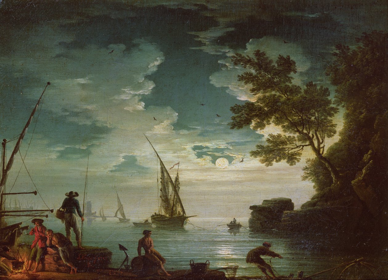 Merimaisema, Moonlight, 1772 tekijältä Claude Joseph Vernet