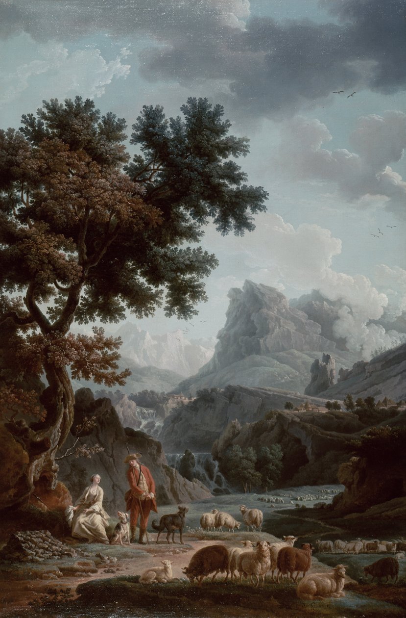 Alppien paimentar tekijältä Claude Joseph Vernet