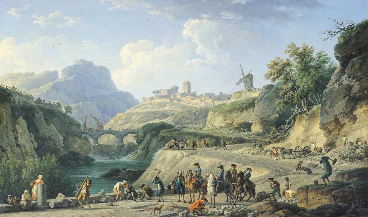 Tien rakentaminen, 1774 (katso myös 695016) tekijältä Claude Joseph Vernet