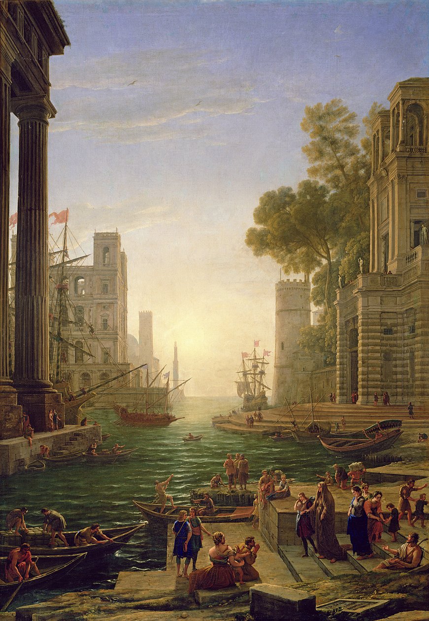 St. Paula Romanan alukselle nousu Ostiassa, 1637-39 tekijältä Claude Lorrain
