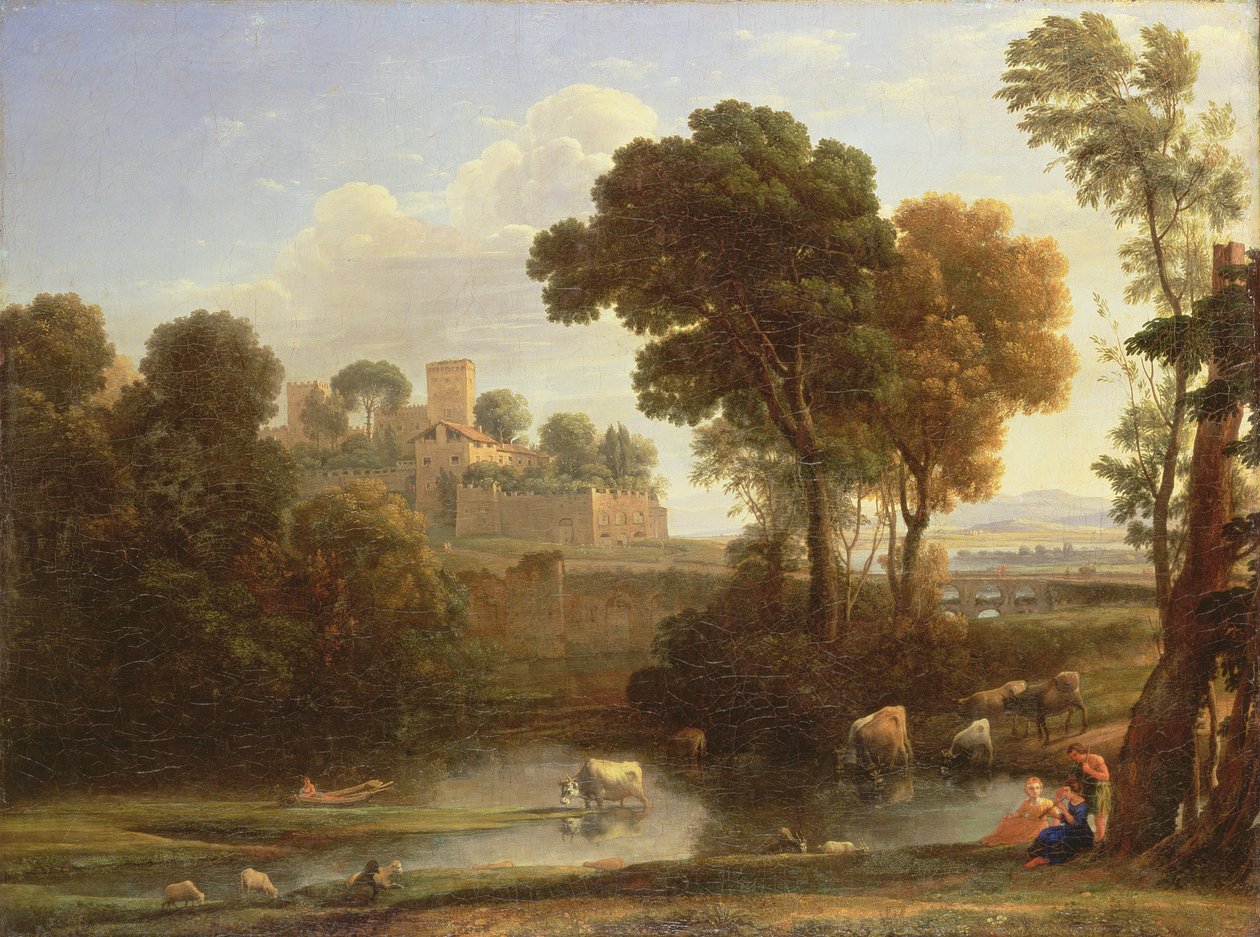 Italian maisema, 1648 tekijältä Claude Lorrain