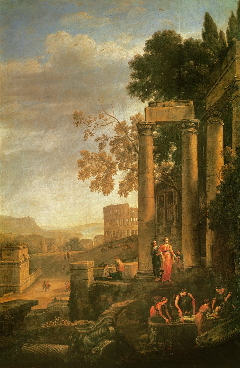Maisema, Pyhän Serapian hautaaminen tekijältä Claude Lorrain
