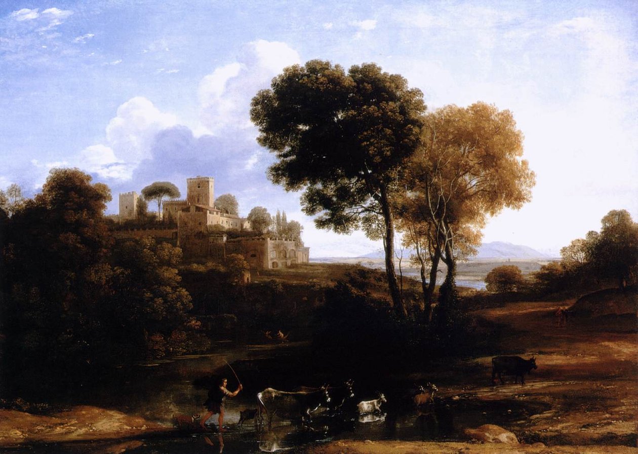 Maisema paimenten kanssa tekijältä Claude Lorrain