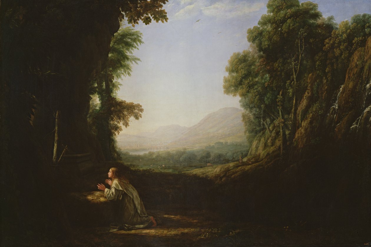 Maisema katuvan Magdaleenan kanssa tekijältä Claude Lorrain