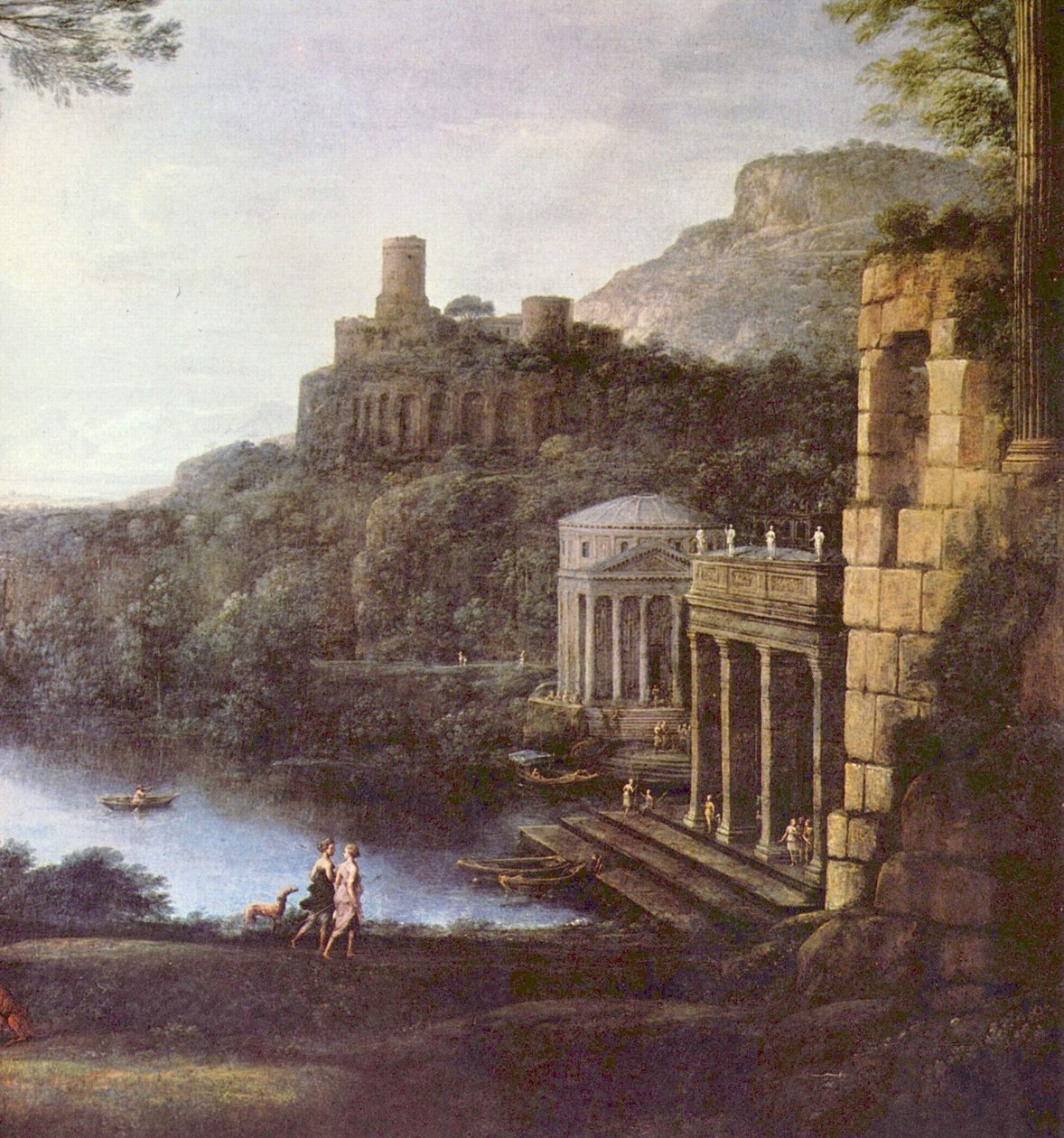 Landschaft mit der Nymphe Egeria und König Numa tekijältä Claude Lorrain