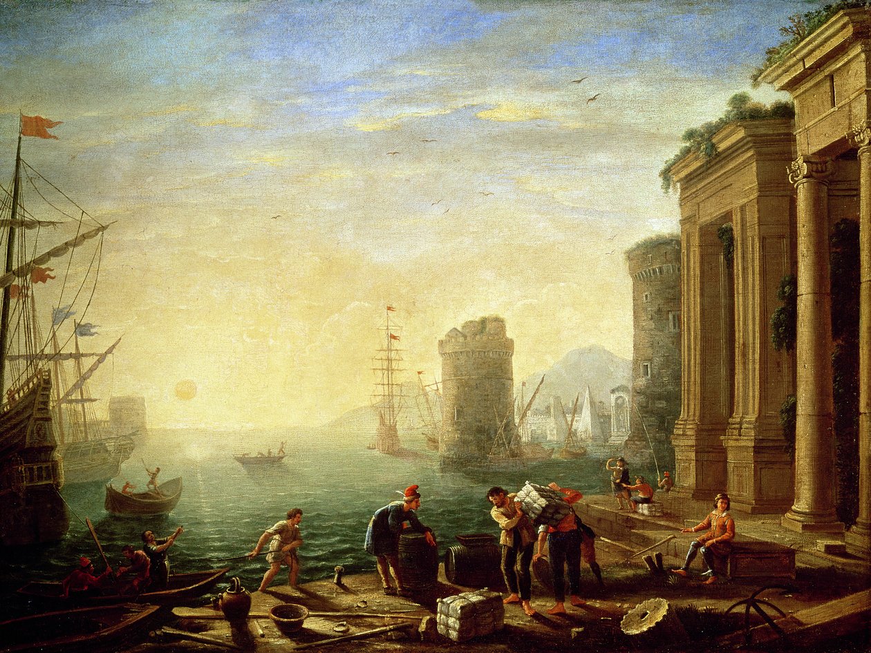 Aamu satamassa, 1640 tekijältä Claude Lorrain