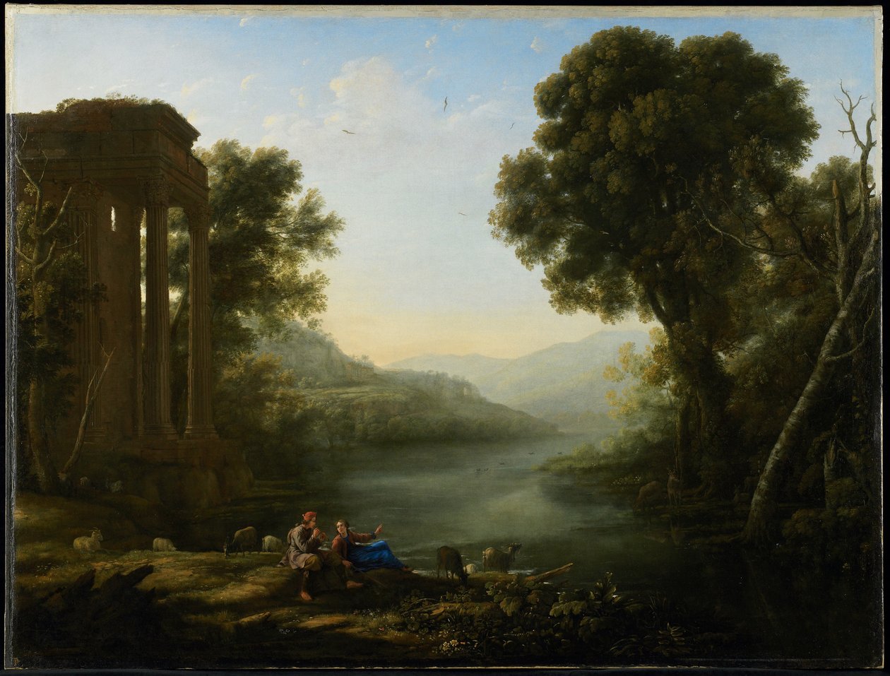 Pastoraalinen maisema, 1638 tekijältä Claude Lorrain