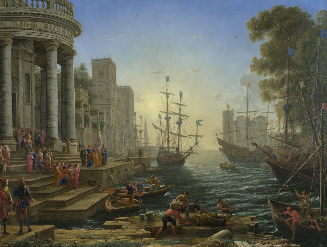 Merisatama ja St. Ursulan maihinnousu tekijältä Claude Lorrain