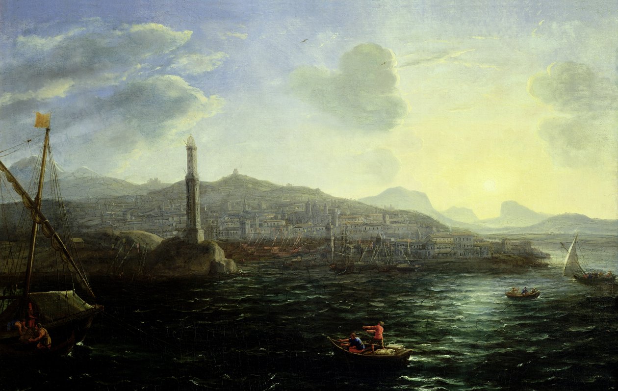 Genovan satama, merinäköala tekijältä Claude Lorrain