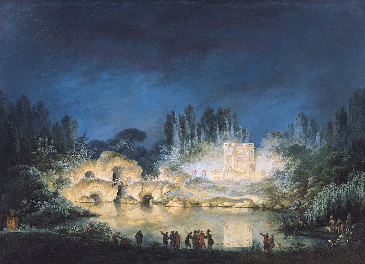 Belvederen valaistus Petit-Trianonissa, 1781 tekijältä Claude Louis Chatelet