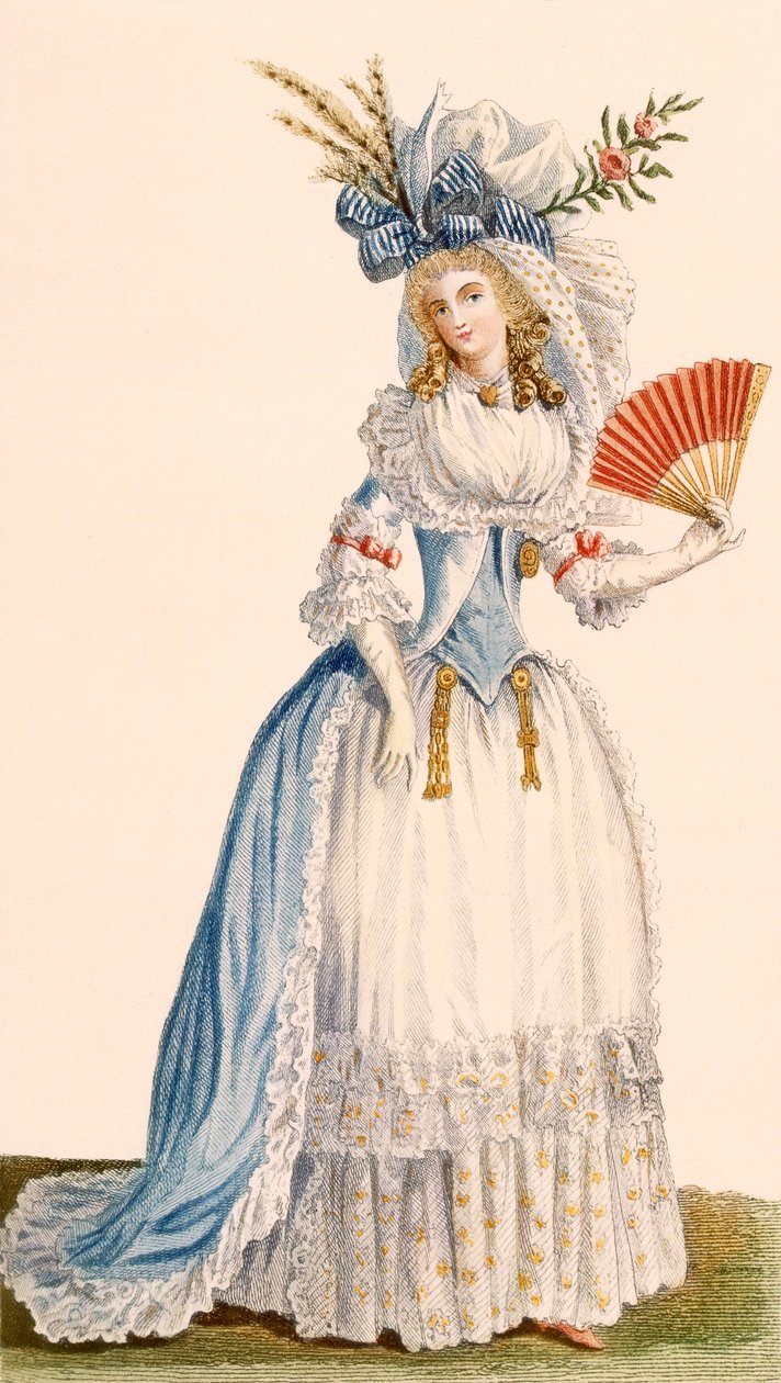 Naisten turkkilaistyylinen iltapuku, Galeries des Modes et Costumes Francais