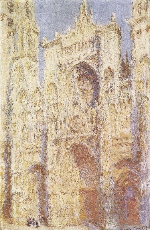 La Cathedrale de Rouen, Le Portail au Soleil English: Rouenin katedraali, länsijulkisivu, auringonvalo tekijältä Claude Monet