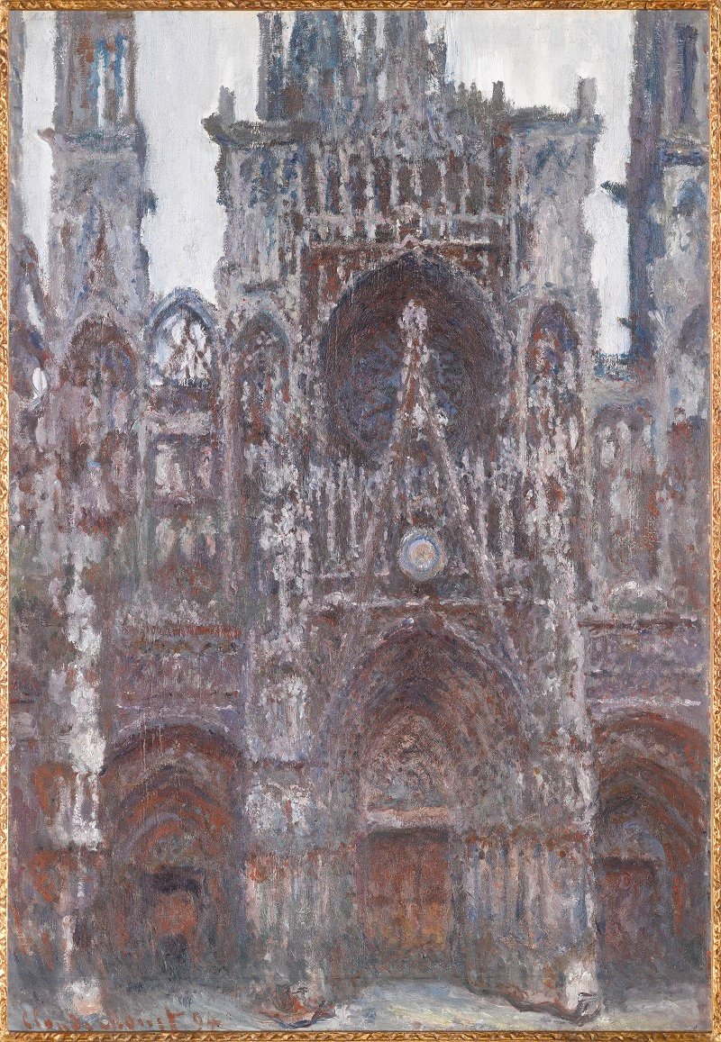 Rouenin katedraali. Le portail vu de face, Harmonie brunen tekijältä Claude Monet
