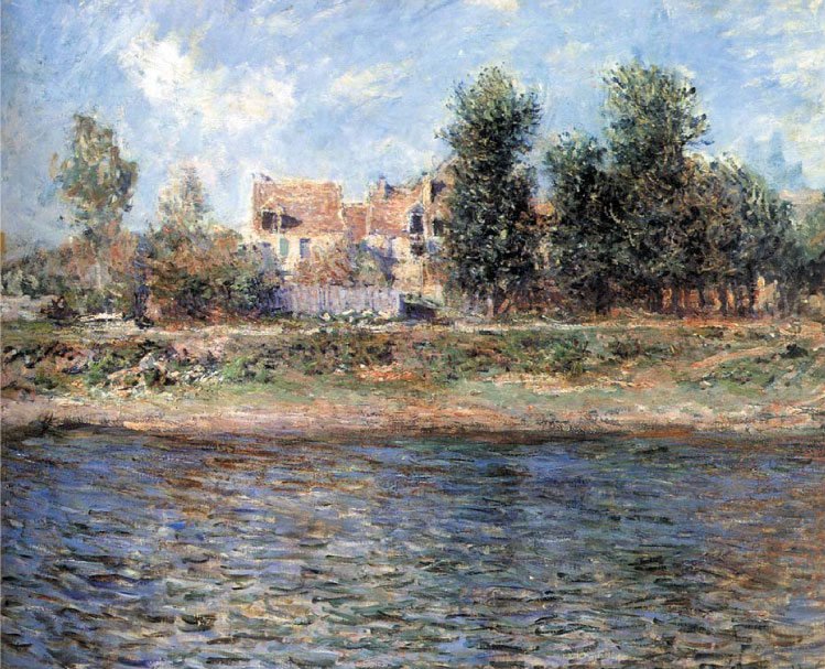 The Bank of the Seinen Espanja: Orillas del Senan Ranska: Le berge de La Seinen tekijältä Claude Monet
