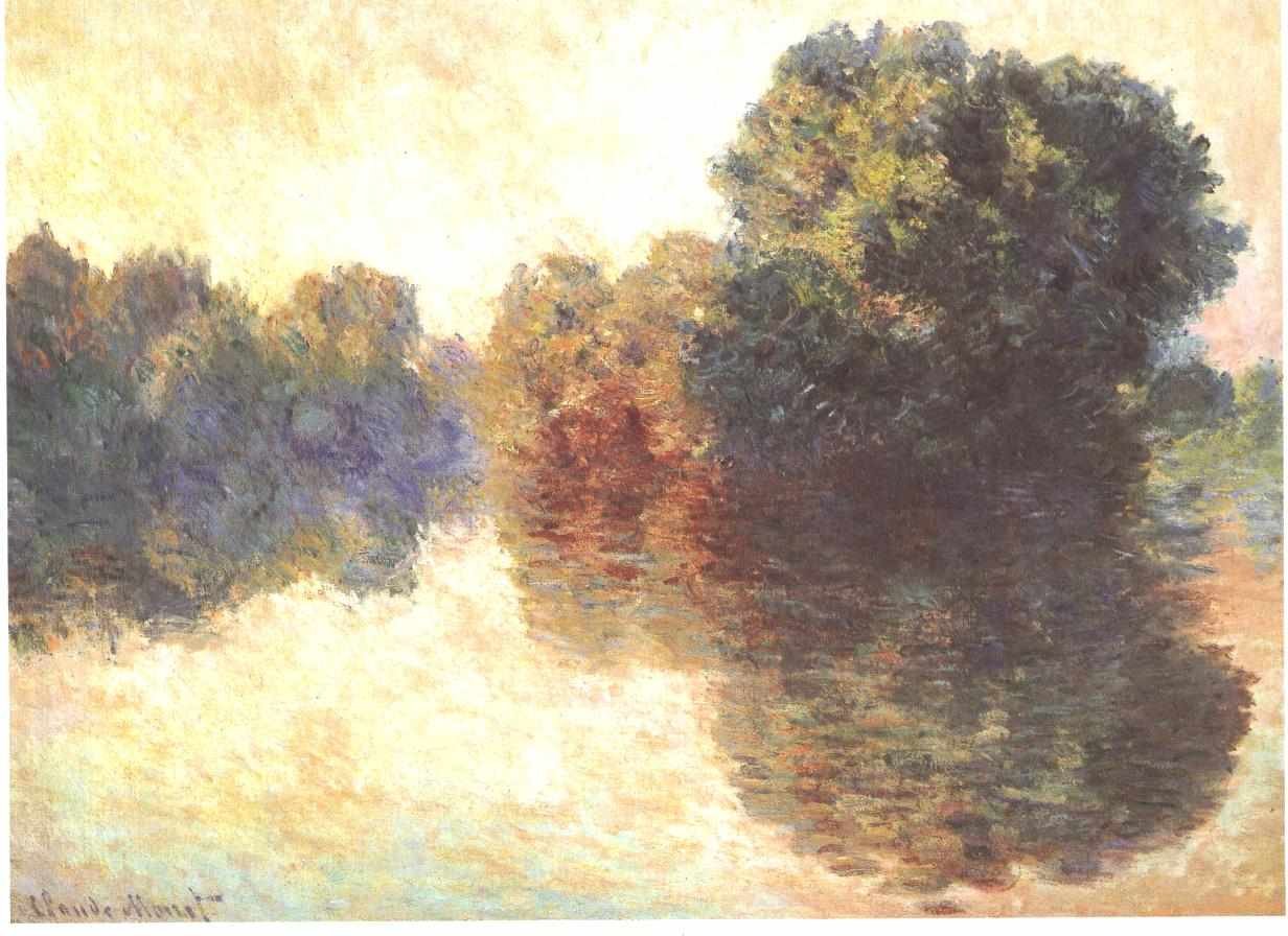 The Seine at Givernyn Deutsch: Die Seine bei Givernyn, Puola: Sekwana w okolicach Givernyn tekijältä Claude Monet
