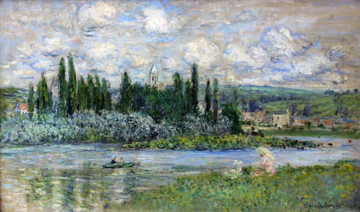 Näkymä Vetheuil-sur-Seinenistä Deutsch: Ansicht von Vetheuil-sur-Seinen tekijältä Claude Monet