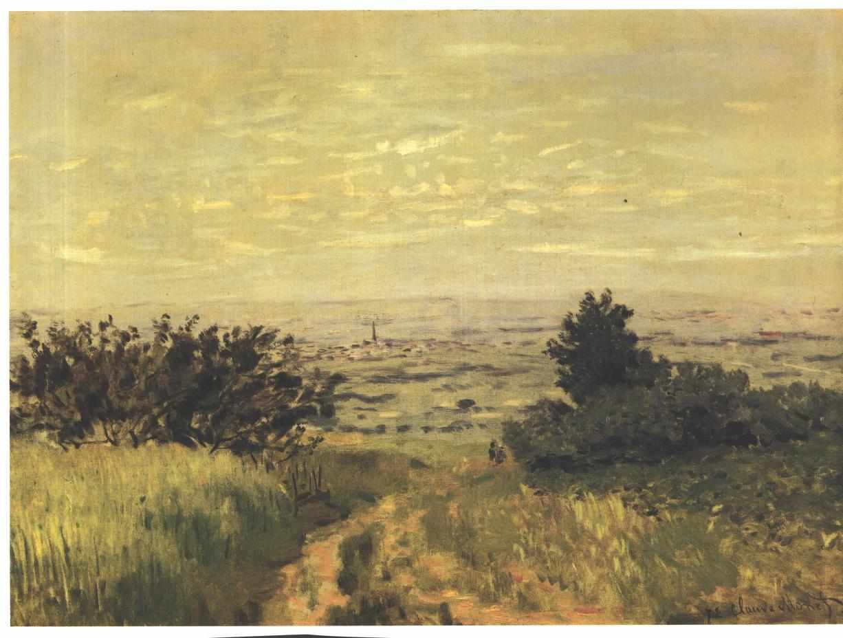 Vue de plaine a Argenteuil, coteaux de Sannoisn Englanti: Näkymä Argenteuilnin tasangolle Saksa: Blick auf die Ebene von Argenteuiln tekijältä Claude Monet