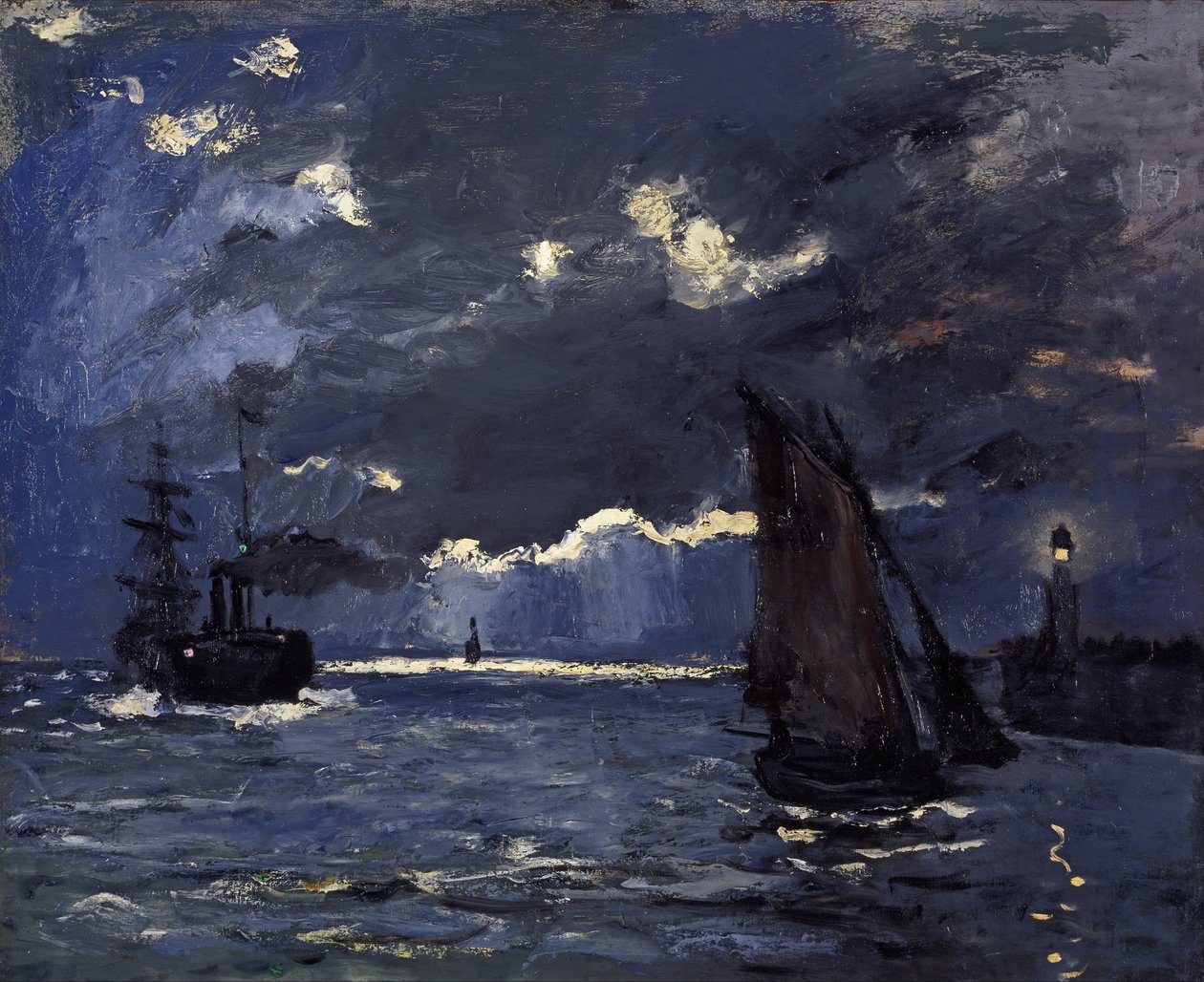 Merimaisema, toimitus kuunvalossa tekijältä Claude Monet