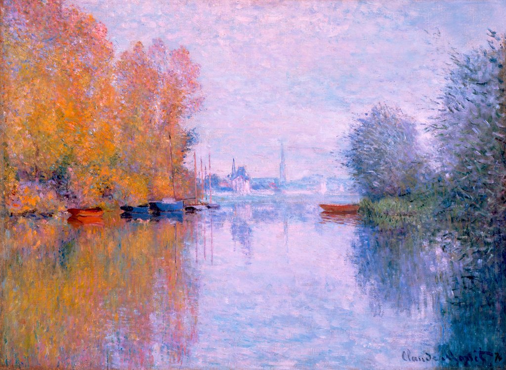 Syksy Seinen rannalla, Argenteuil tekijältä Claude Monet