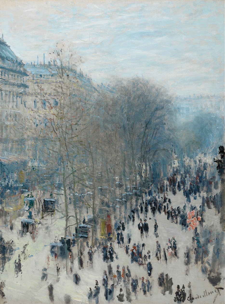 Boulevard des Capucines, 1873-4 tekijältä Claude Monet