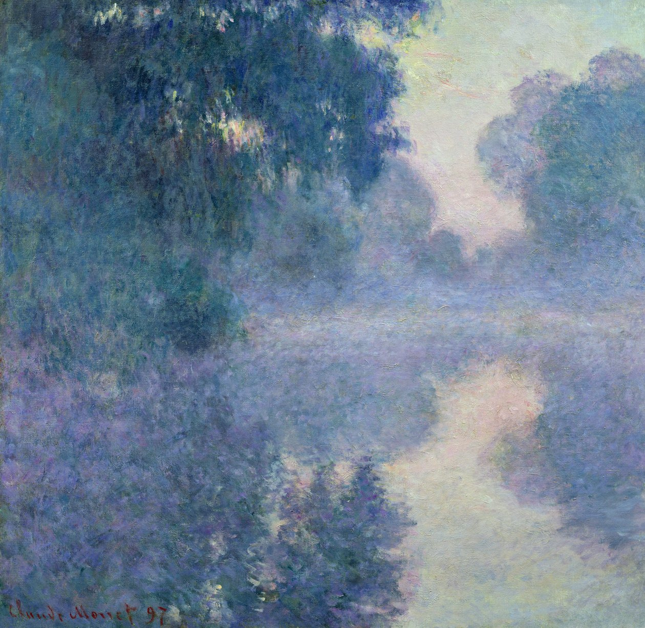 Seinen haara lähellä Givernyä, 1897 tekijältä Claude Monet