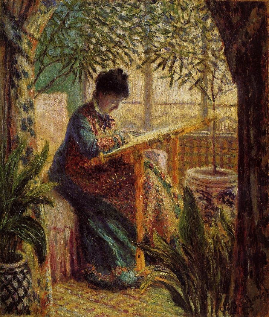 Camille au métier tekijältä Claude Monet