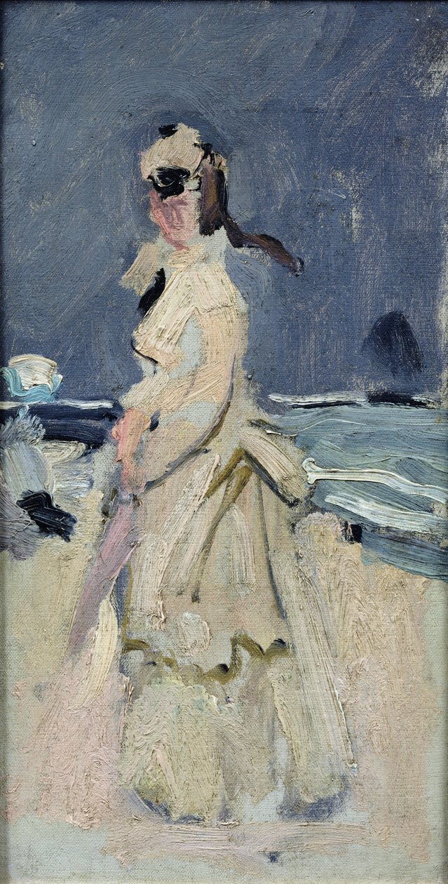 Camille rannalla, 1870-71 tekijältä Claude Monet