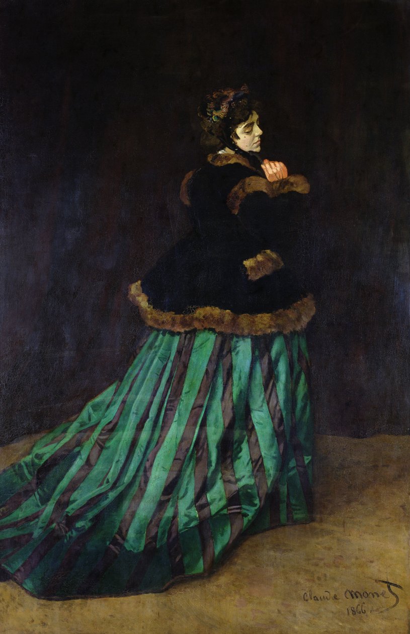 Camille eli nainen vihreässä mekossa, 1866 tekijältä Claude Monet