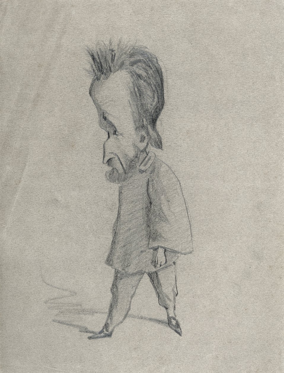 Karikatyyri toimittaja Theodore Pelloquetista, 1858 (hiili paperille) tekijältä Claude Monet