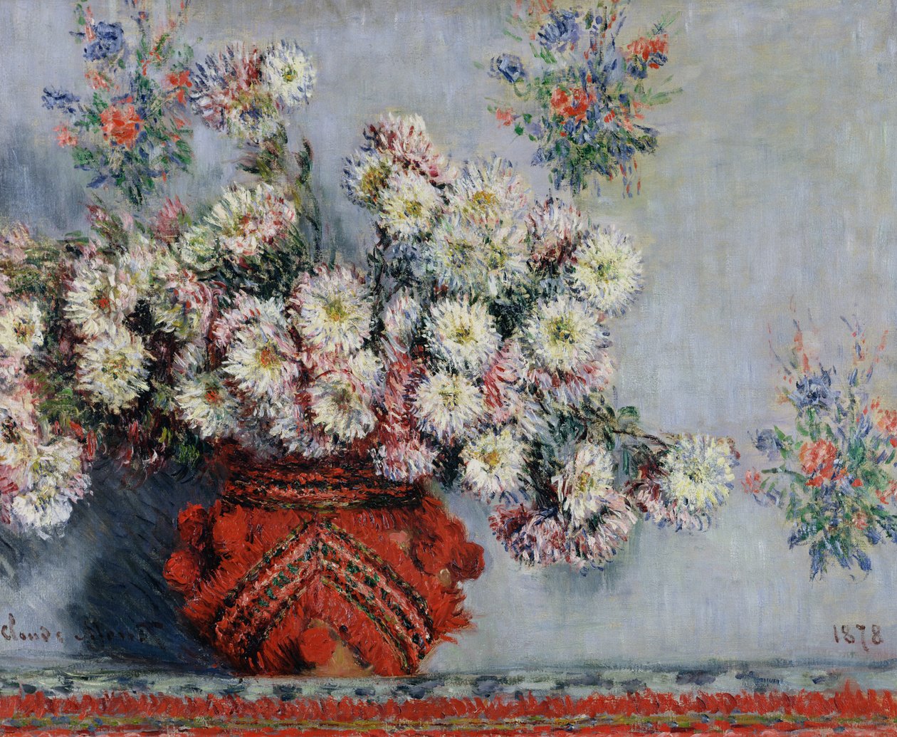 Krysanteemit, 1878 tekijältä Claude Monet