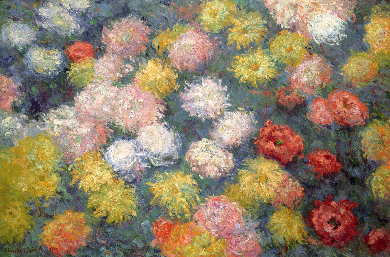 Krysanteemit, 1897 tekijältä Claude Monet