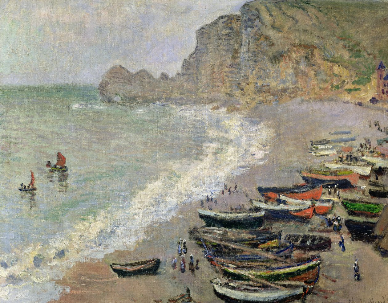 Etretat, ranta ja Porte d