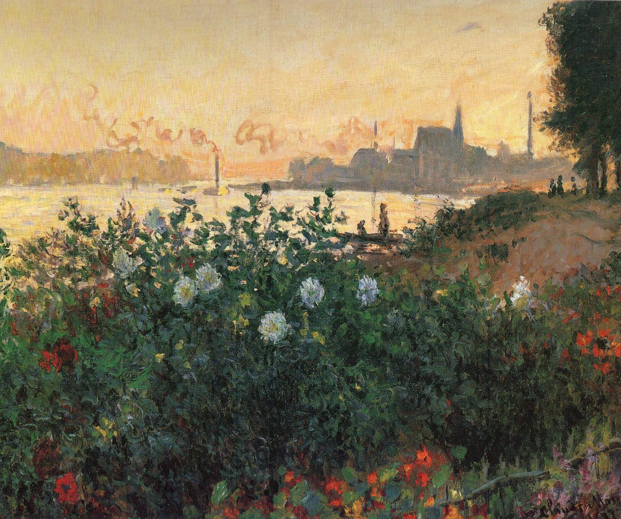 Kukkiva joenranta, Argenteuil tekijältä Claude Monet